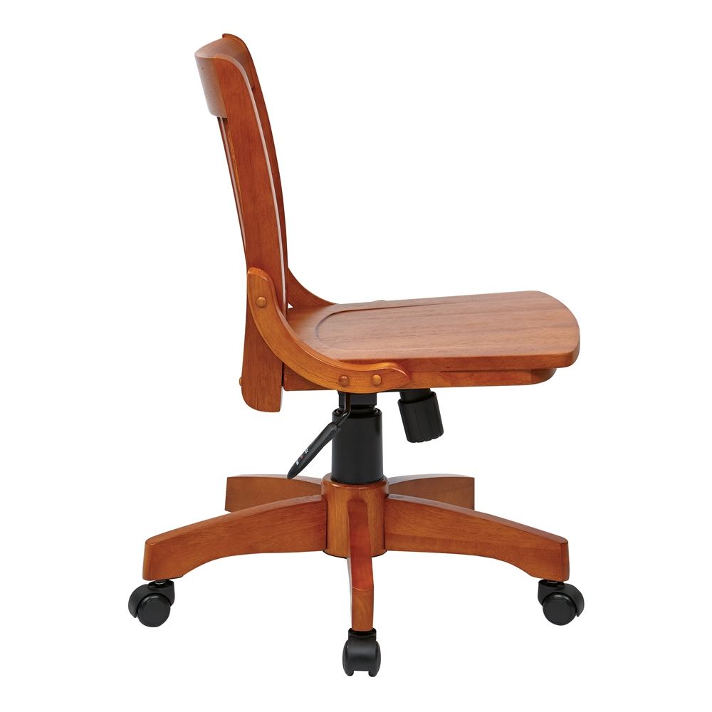Deluxe Armless Wood Bankers Chair by Platinum-Level Office Chairs