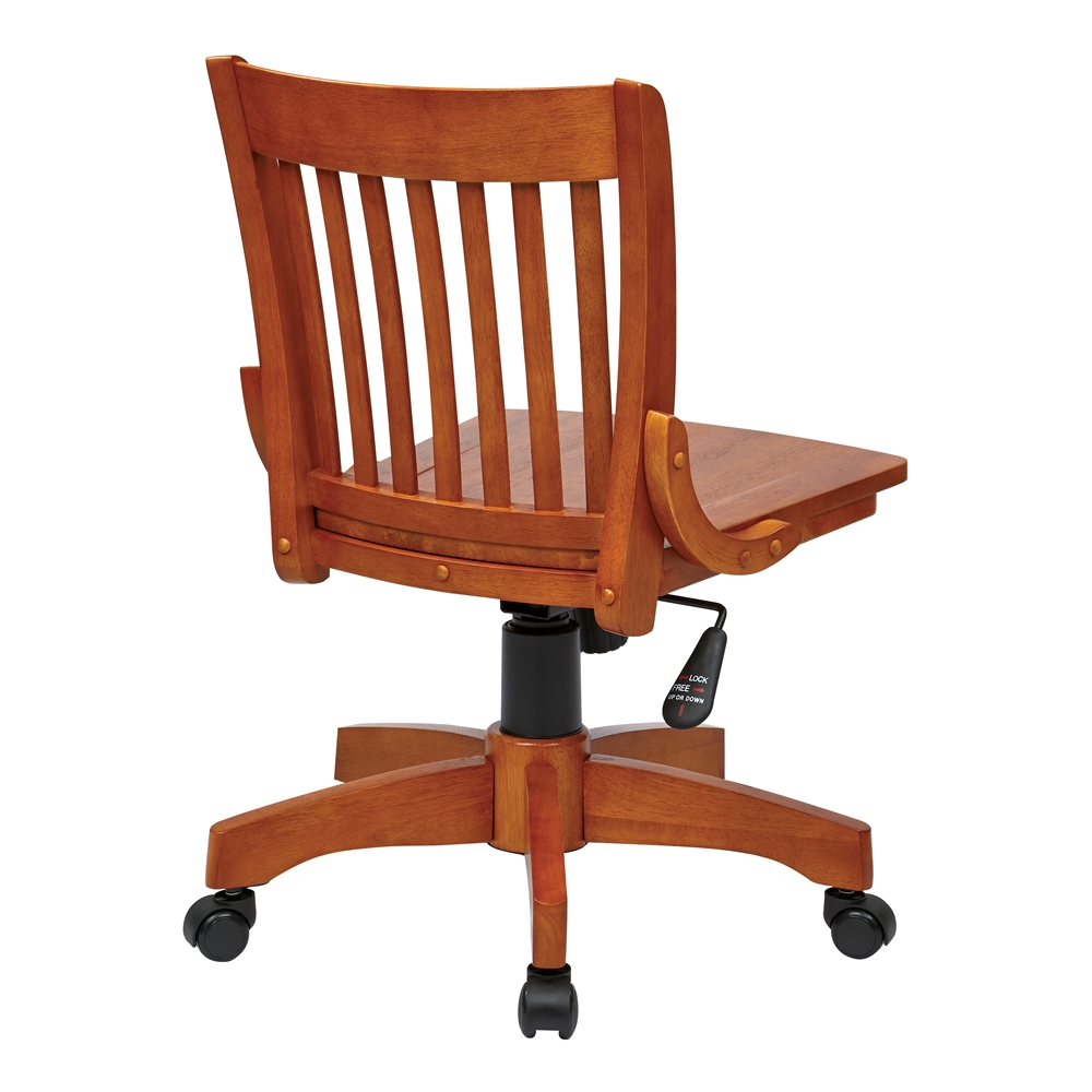 Deluxe Armless Wood Bankers Chair by Platinum-Level Office Chairs