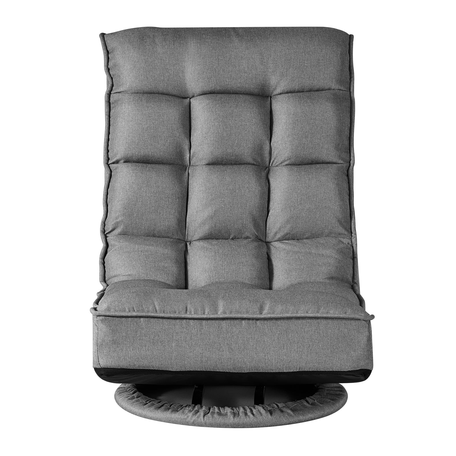 Gray Swivel 360 Degree Folding Linen Floor Gaming Chair - Platinum-Level Office Chairs