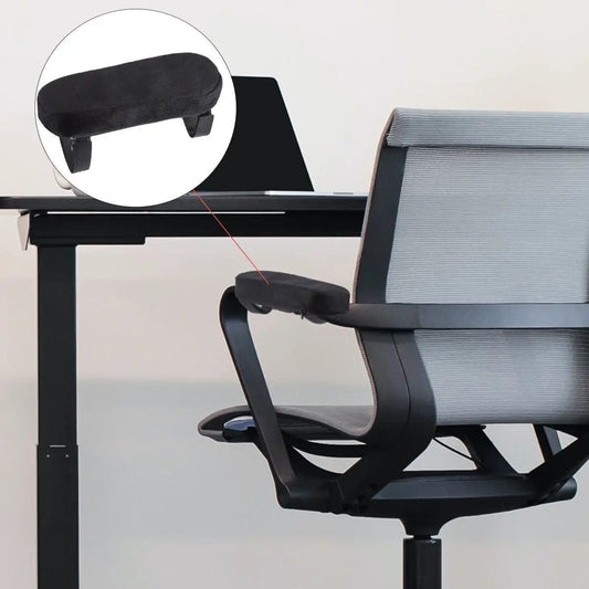 2 Pack Office Chair Armrest Pads Covers Black Arm Rest Covers for Office Chairs