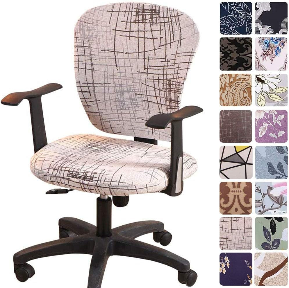 Melaluxe Computer Office Chair Covers - Protective & Stretchable Universal Chair Cover Stretch Rotating Chair Slipcover