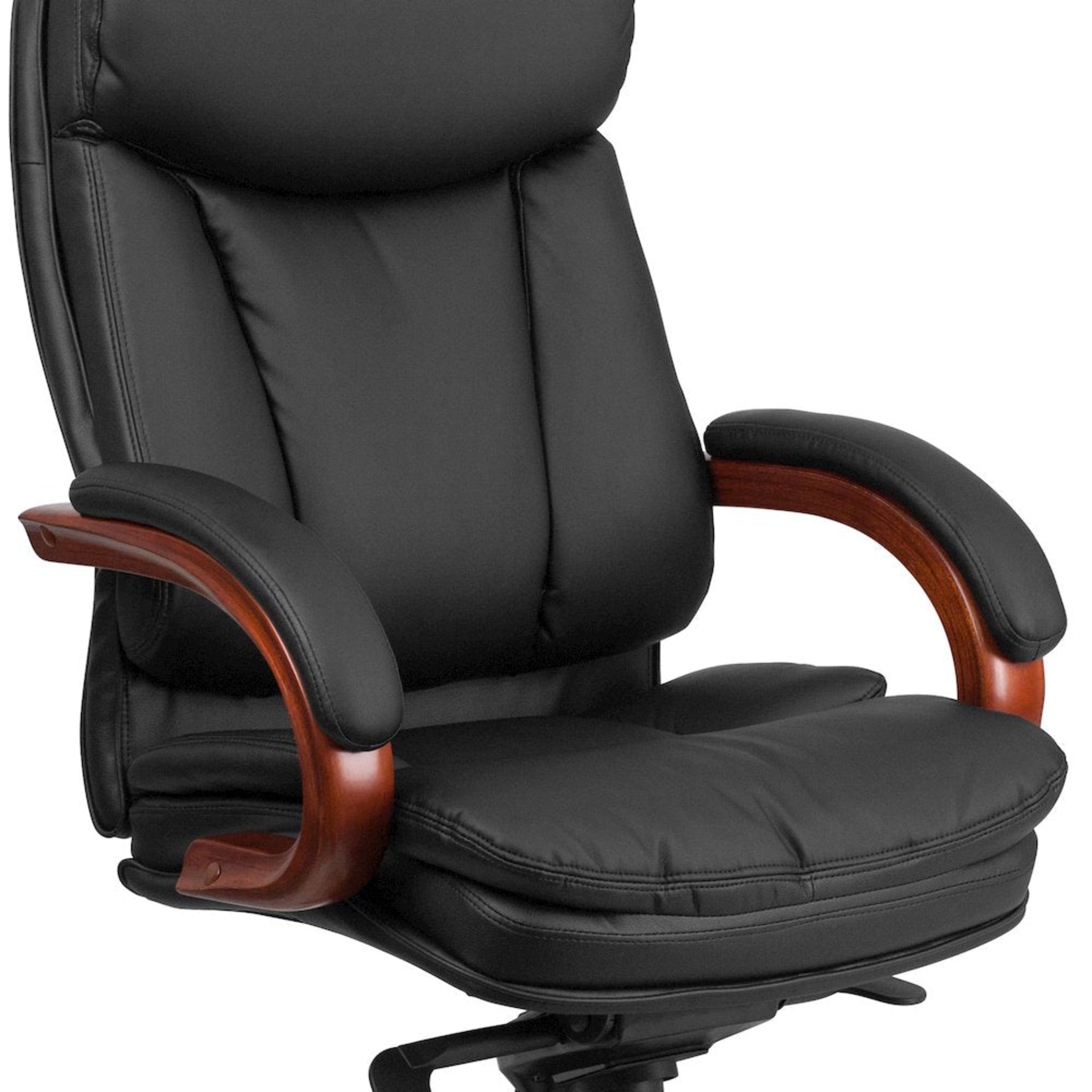 High Back Black LeatherSoft Executive Office Chair with Synchro-Tilt