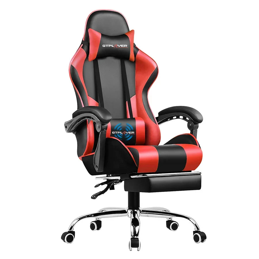 GTPLAYER Gaming Chair With Footrest And Lumbar Support Swivel Headrest by Platinum-Level Office Chairs