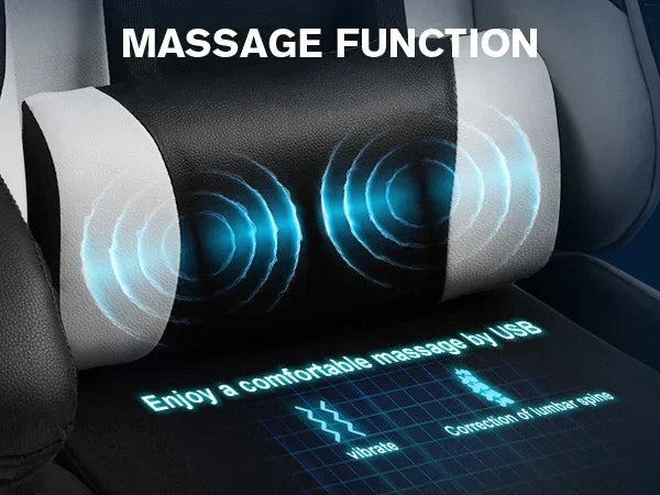 GTPLAYER Gaming Chair With Footrest And Lumbar Support Swivel Headrest by Platinum-Level Office Chairs