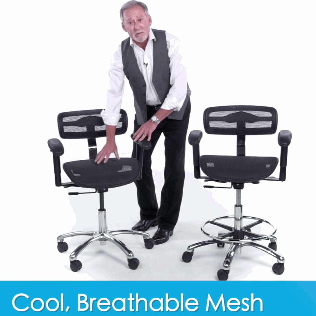 ErgoLab STP Silver Ergonomic Mesh Office Chair - Platinum-Level Office Chairs