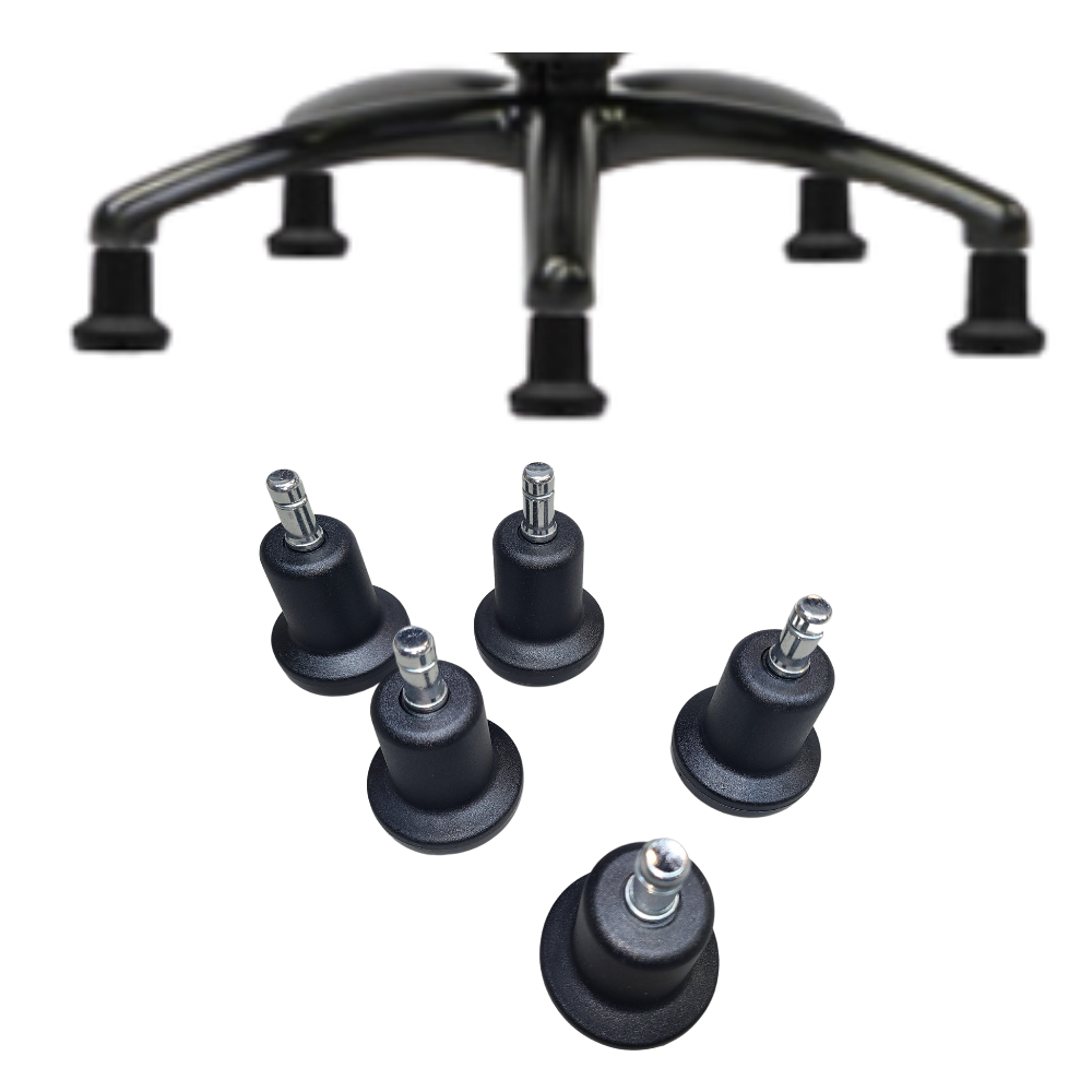 ErgoLab Chair Glides, Set of 5 for Stealth Series Chairs - Platinum-Level Office Chairs
