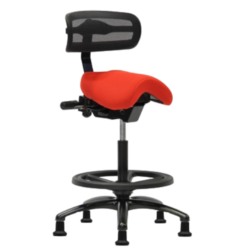 ErgoLab Performer Stealth Studio Stool with Backrest - Platinum-Level Office Chairs