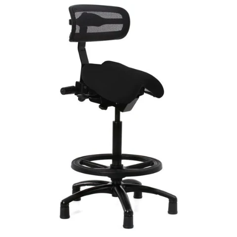 ErgoLab Performer Ergonomic Studio Stool with Backrest - Platinum-Level Office Chairs