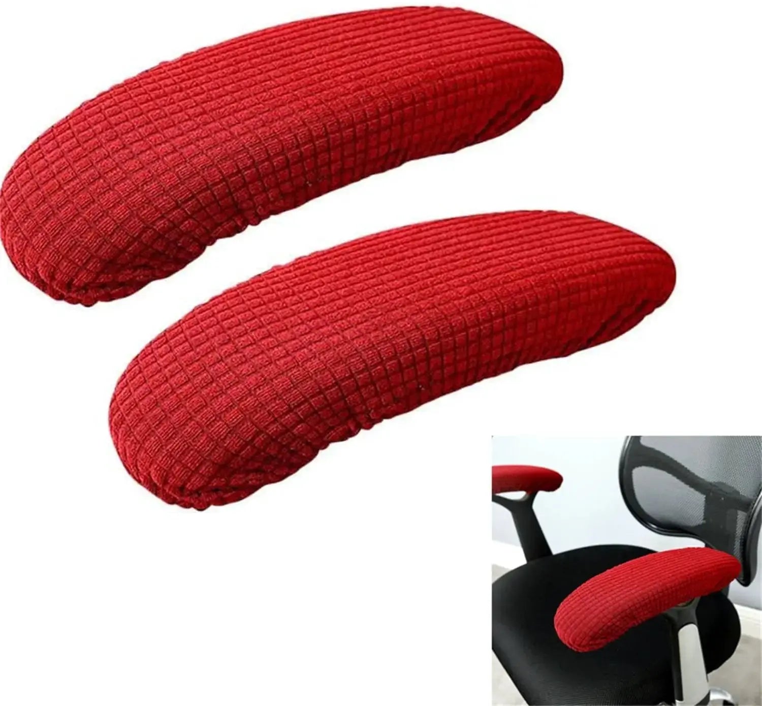 Office Chair Arm Armrest Covers,Stretchable Slipcover Protector Sleeve for Computer Gaming Desk Rotating Chairs Easy Install & Clean, Comfortable,Universal Stretch Desk Chair Seat Cover Protector