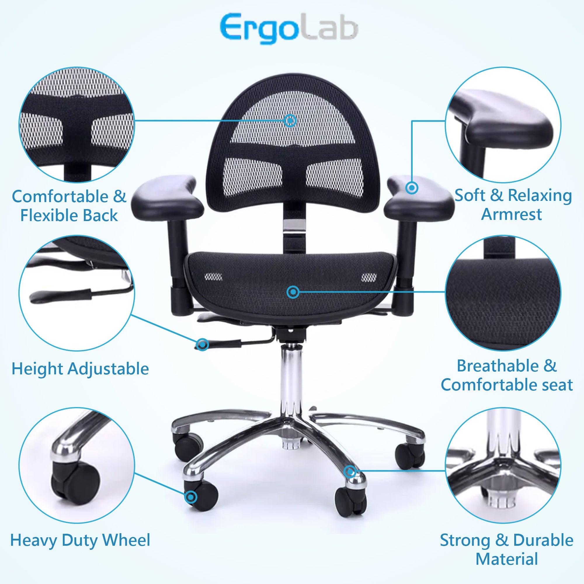 ErgoLab Custom STP Ergonomic Mesh Office Chair - Platinum-Level Office Chairs