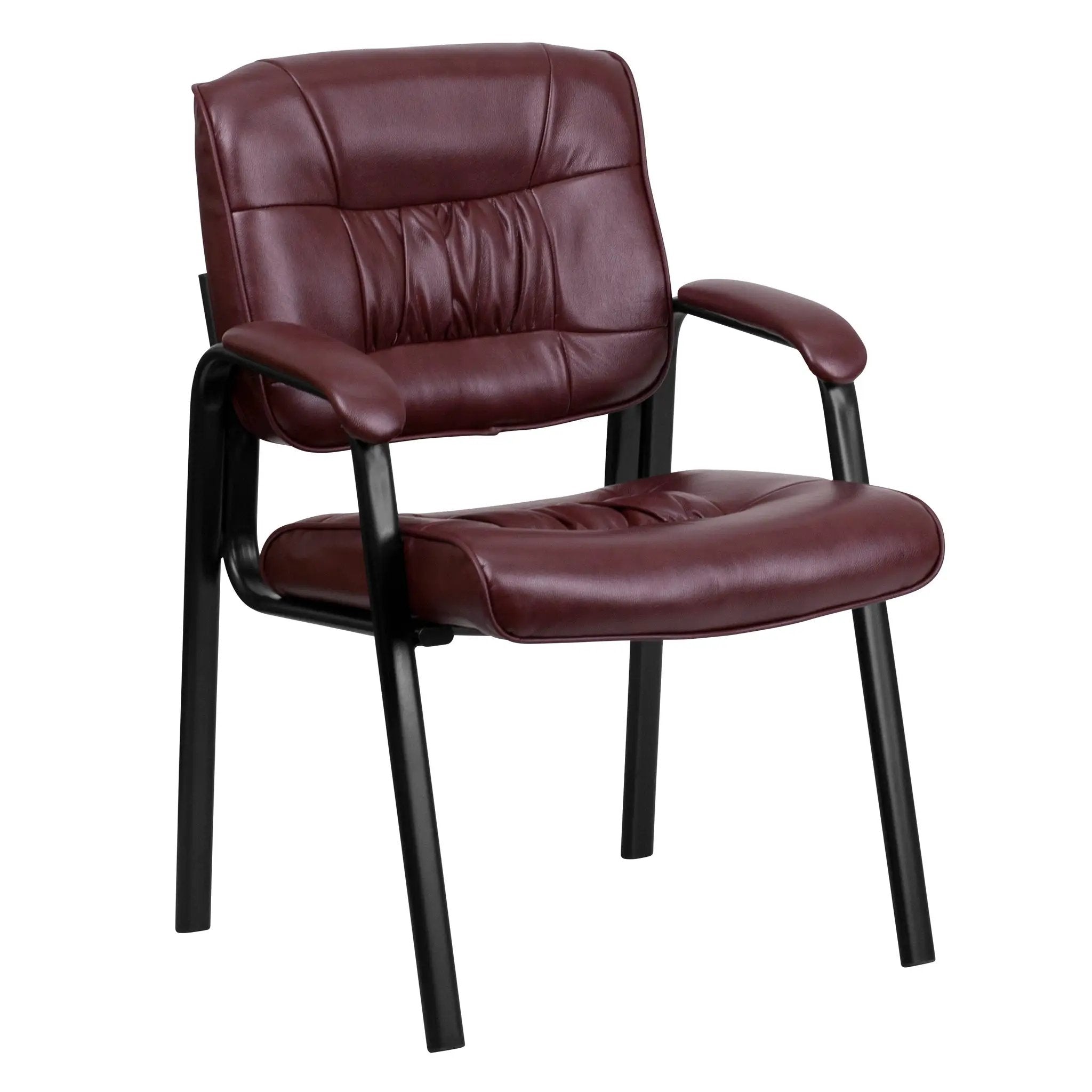 Upholstered Tufted Executive Reception Chair with Padded Arms - 23.25"W X 26"D X 36"H
