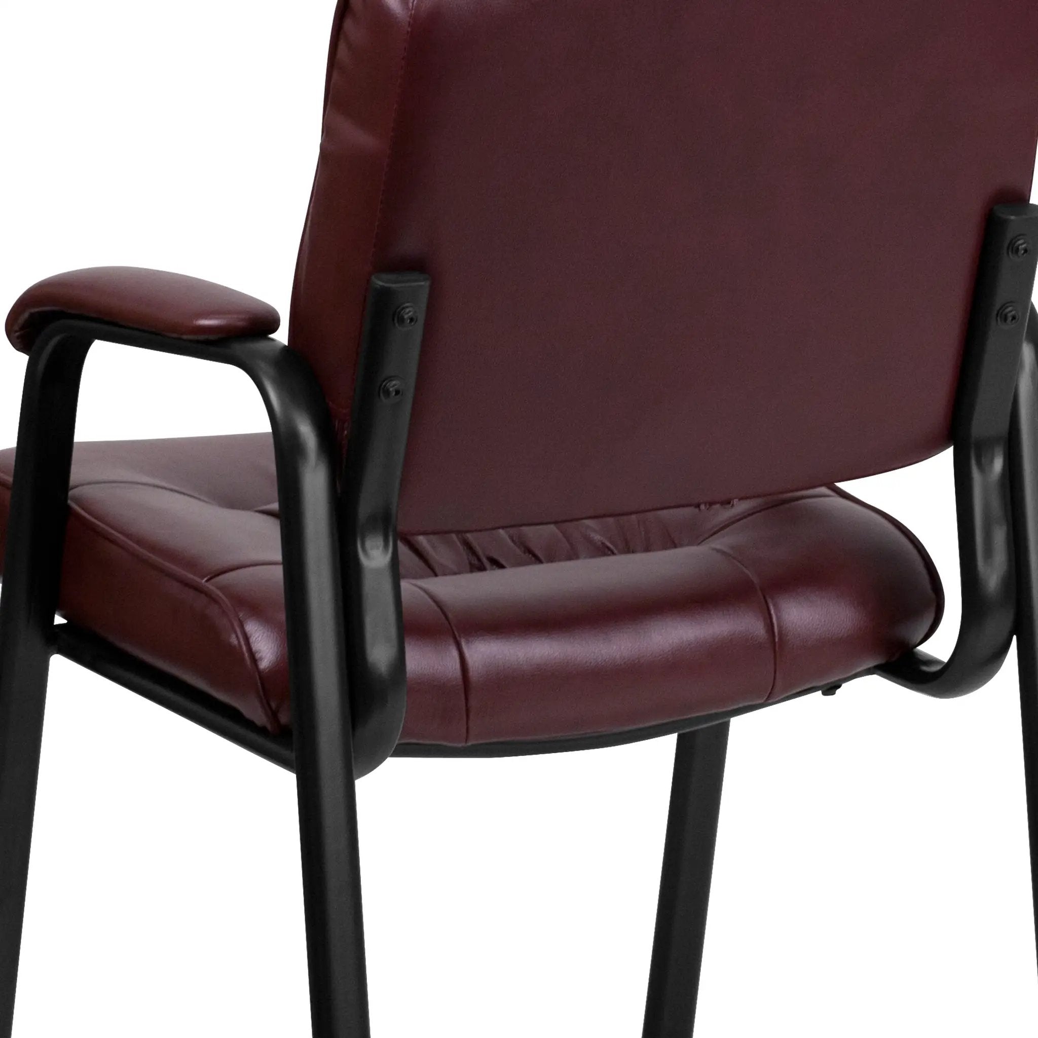 Upholstered Tufted Executive Reception Chair with Padded Arms - 23.25"W X 26"D X 36"H