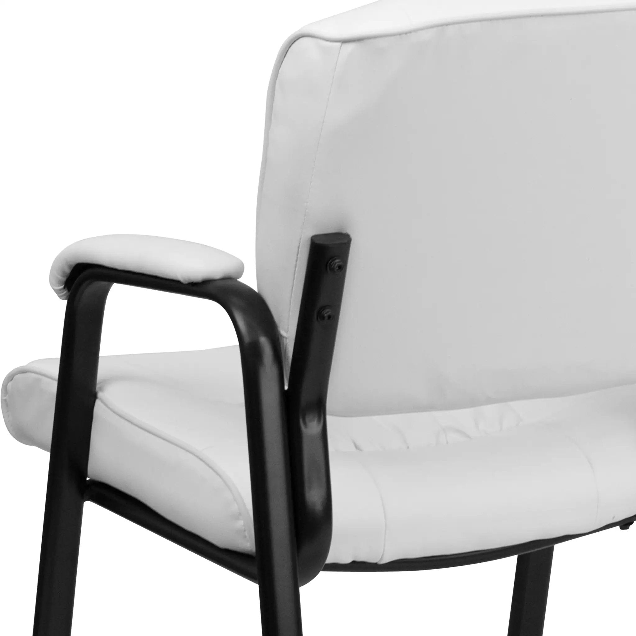 Upholstered Tufted Executive Reception Chair with Padded Arms - 23.25"W X 26"D X 36"H