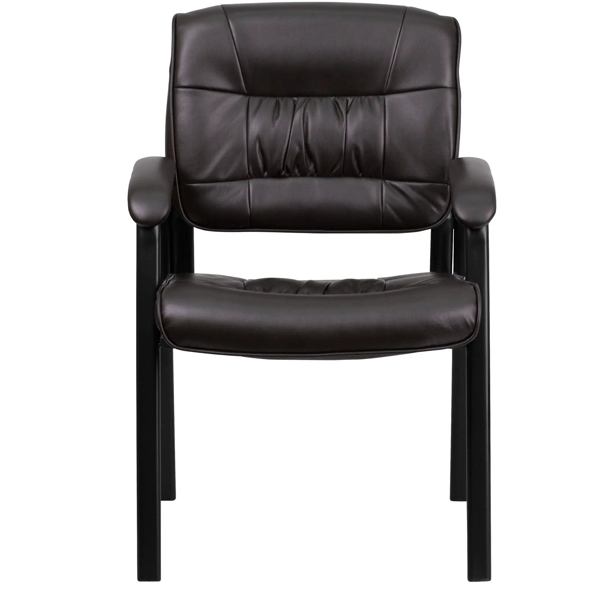 Upholstered Tufted Executive Reception Chair with Padded Arms - 23.25"W X 26"D X 36"H