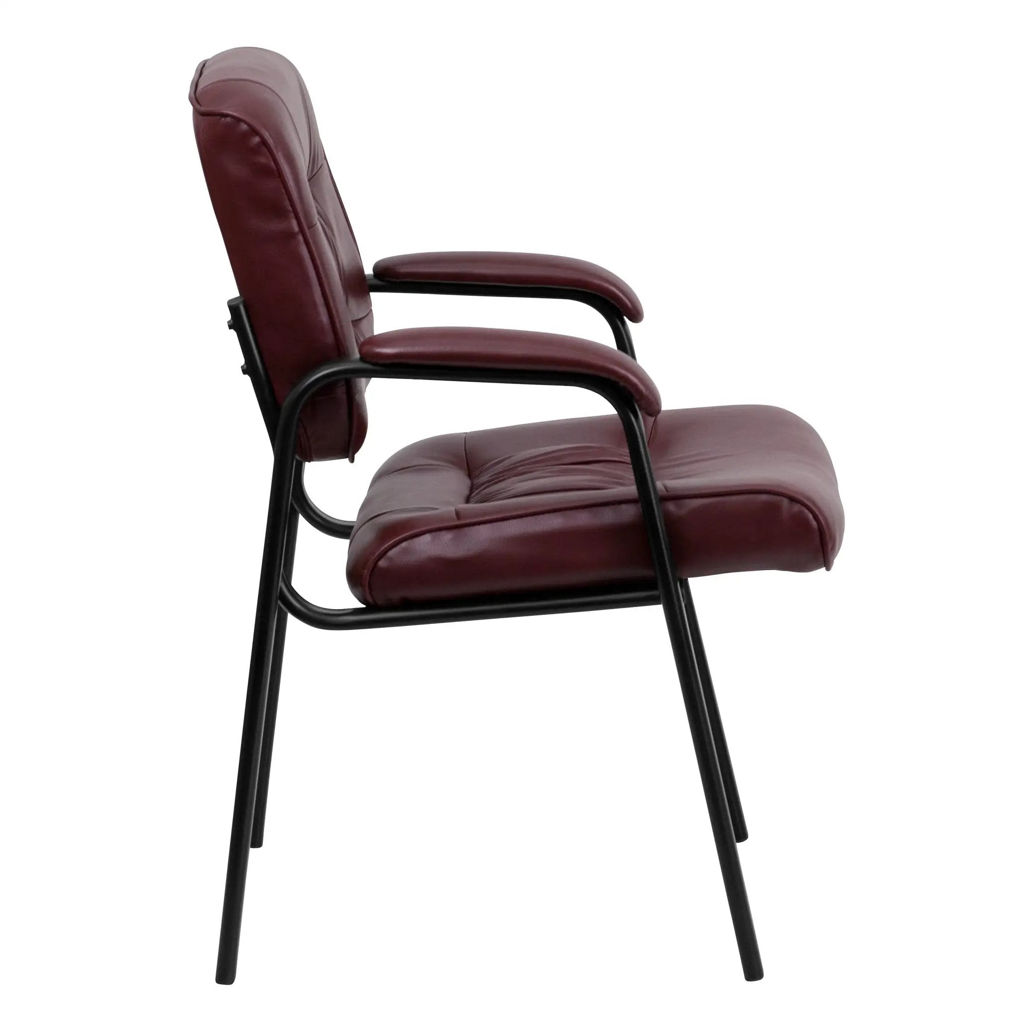 Upholstered Tufted Executive Reception Chair with Padded Arms - 23.25"W X 26"D X 36"H