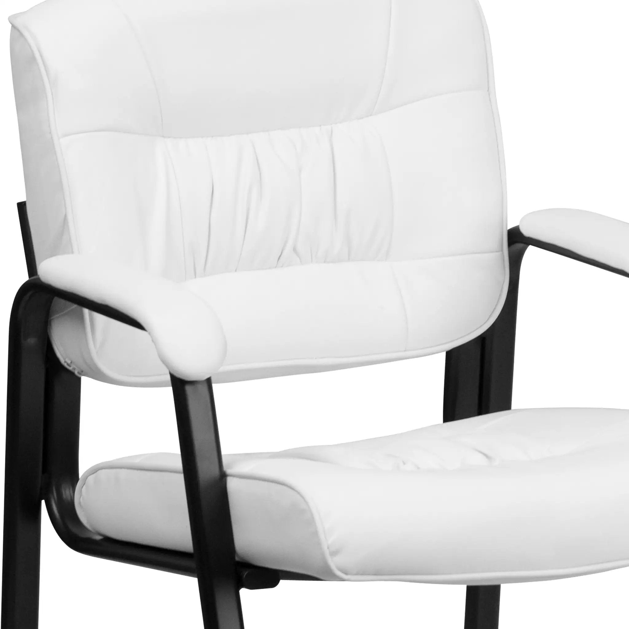 Upholstered Tufted Executive Reception Chair with Padded Arms - 23.25"W X 26"D X 36"H