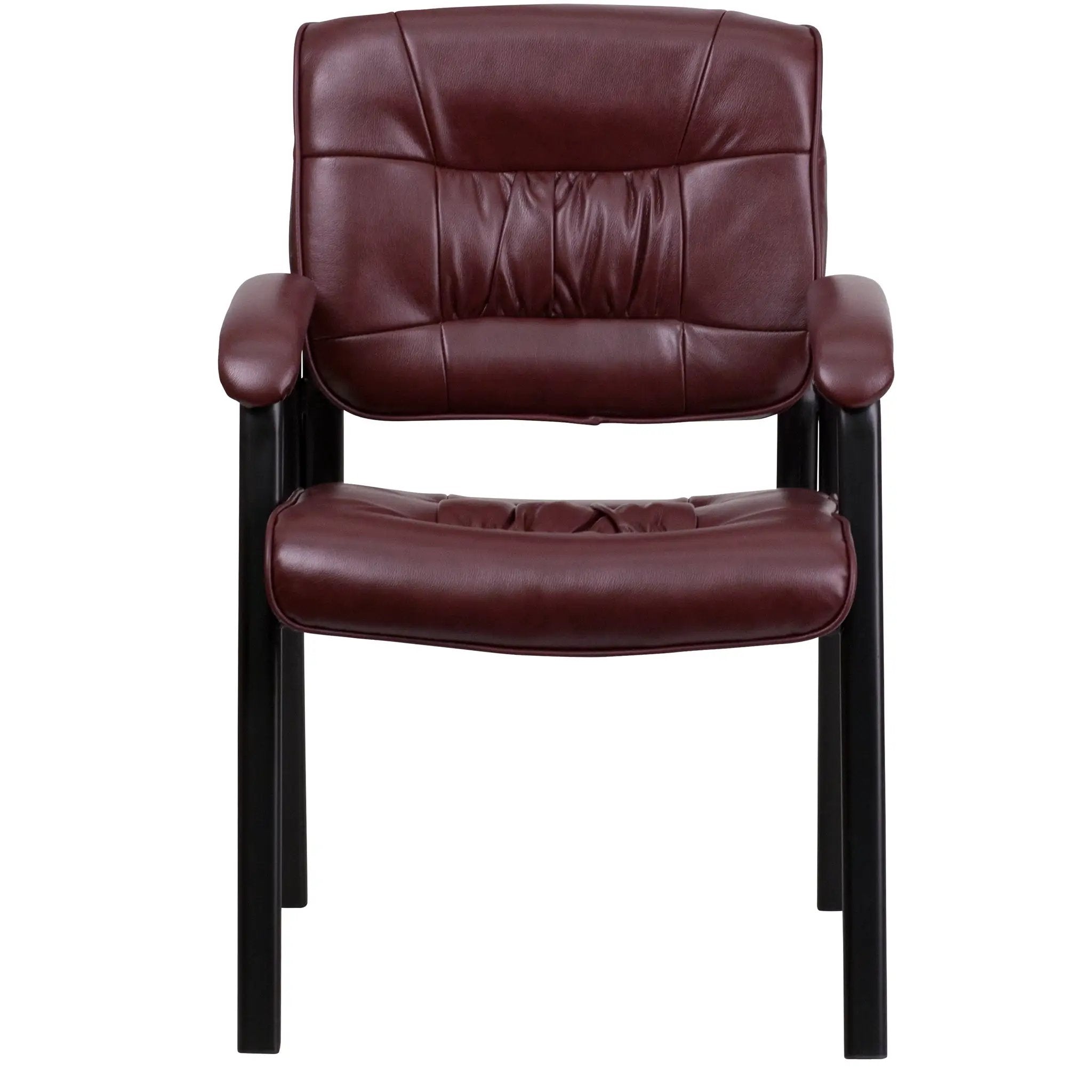 Upholstered Tufted Executive Reception Chair with Padded Arms - 23.25"W X 26"D X 36"H