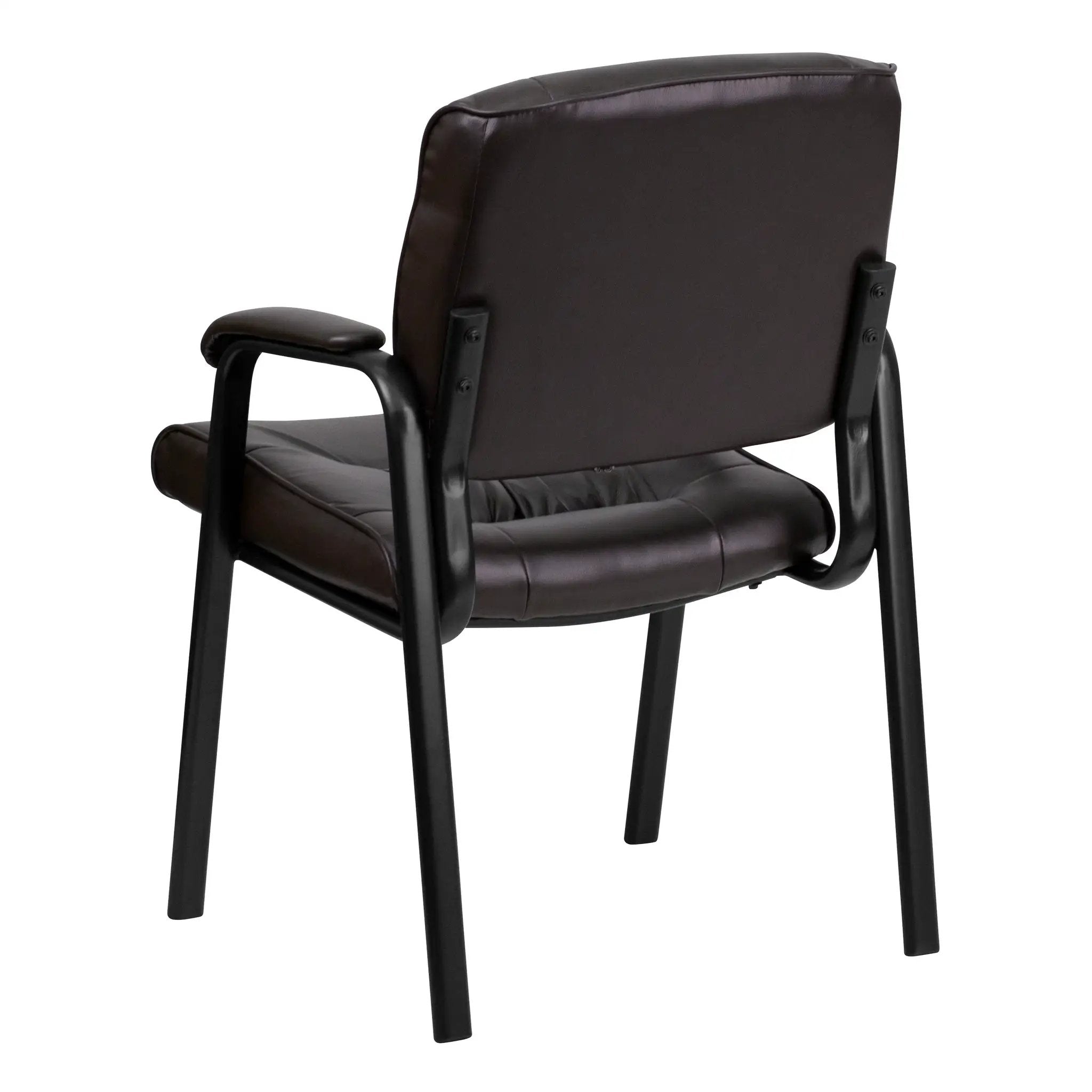 Upholstered Tufted Executive Reception Chair with Padded Arms - 23.25"W X 26"D X 36"H