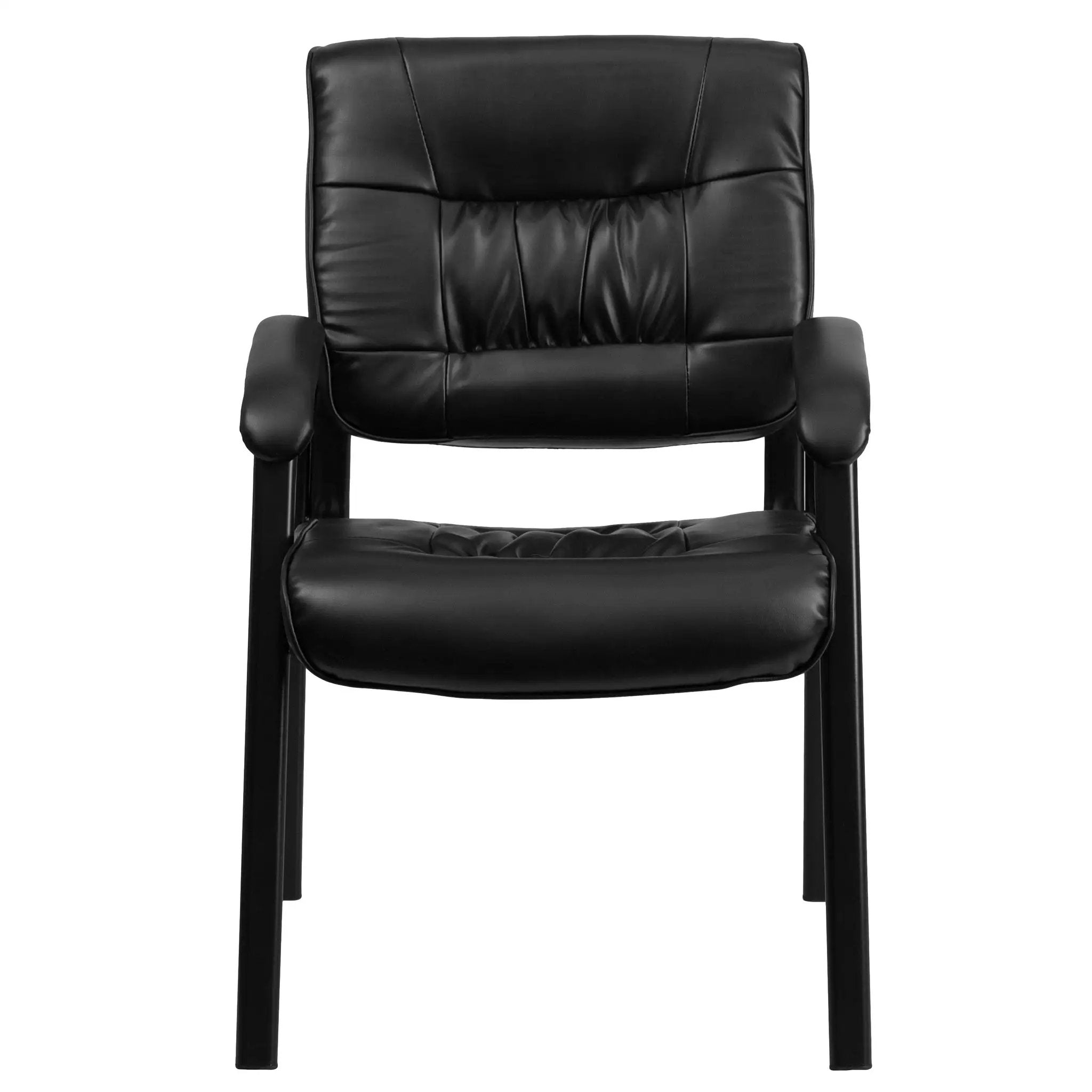 Upholstered Tufted Executive Reception Chair with Padded Arms - 23.25"W X 26"D X 36"H