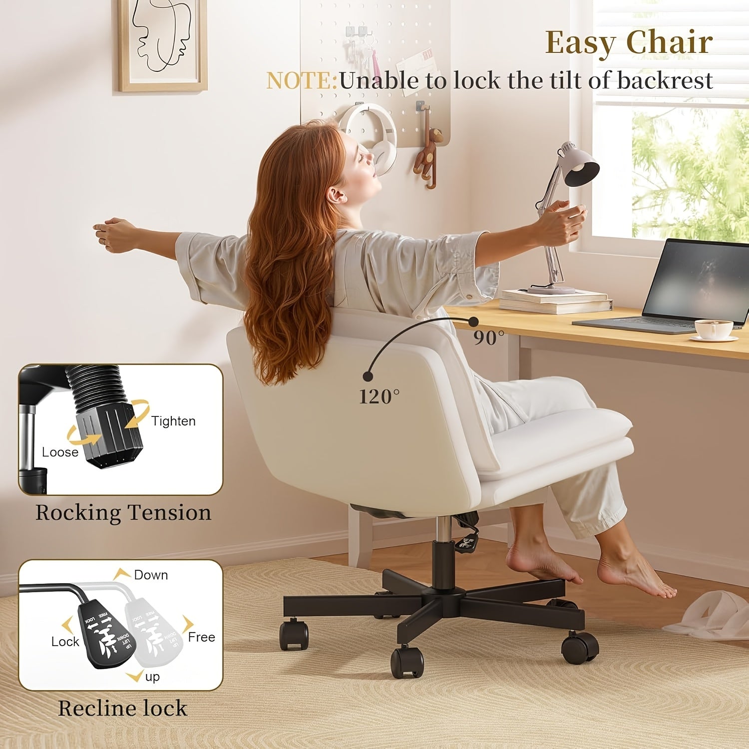 27 Inch Wide Criss Cross Swivel Office Chair with Back Support - Platinum-Level Office Chairs