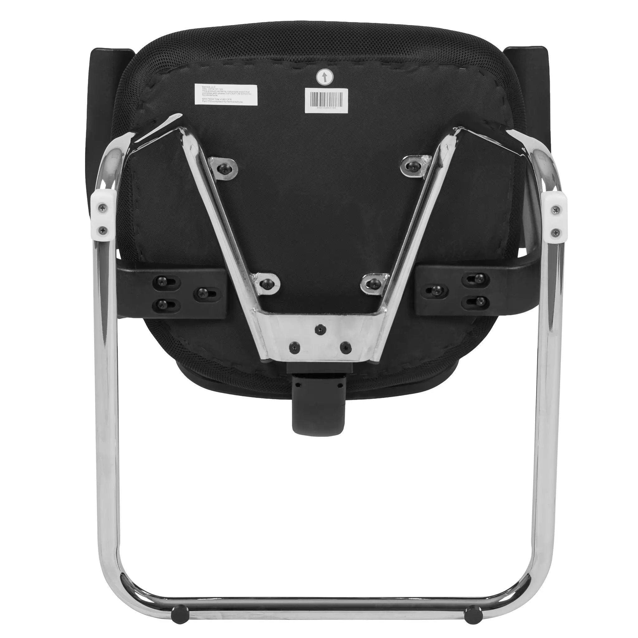 Mesh Side Reception Chair with Chrome Sled Base - Conference Room Chair