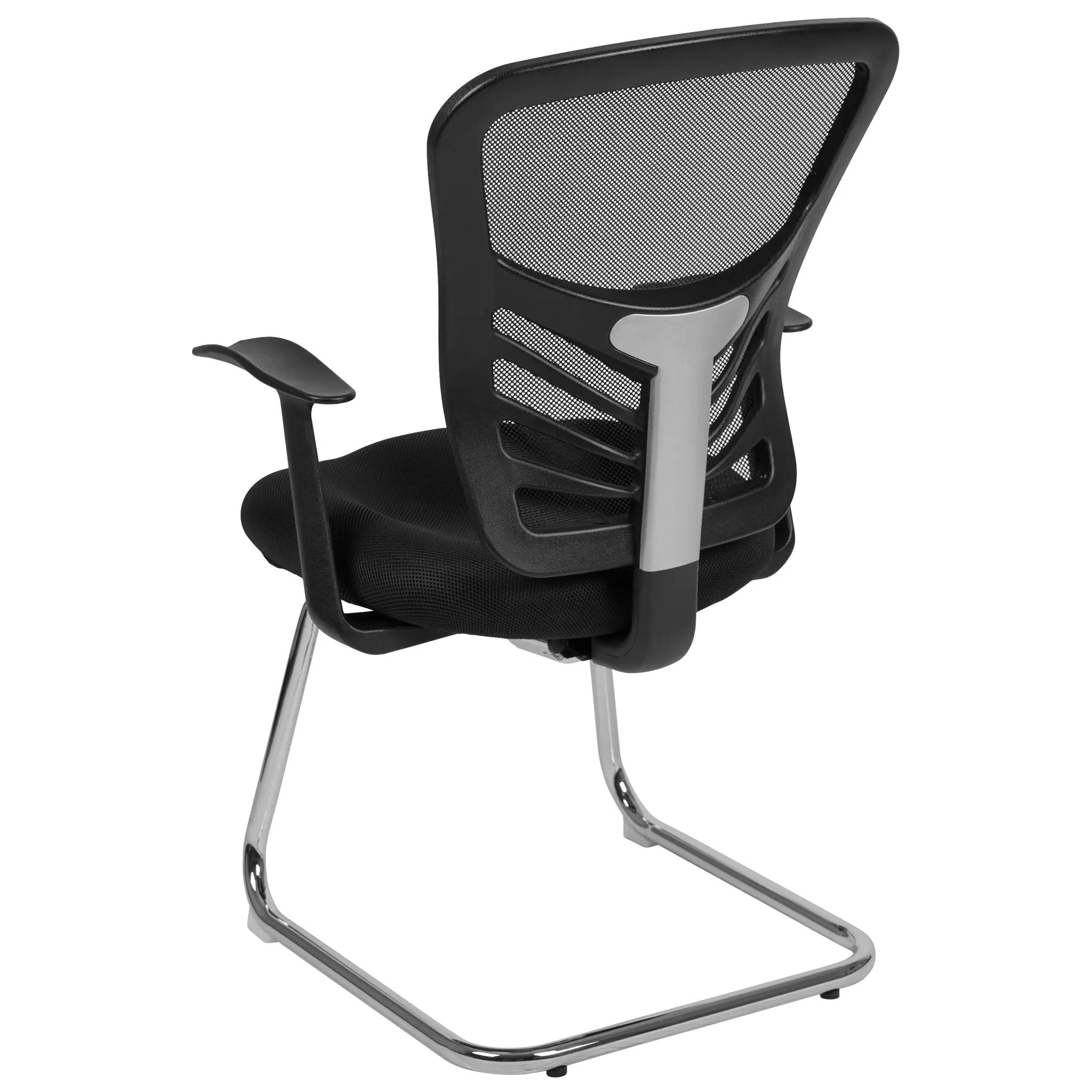 Mesh Side Reception Chair with Chrome Sled Base - Conference Room Chair