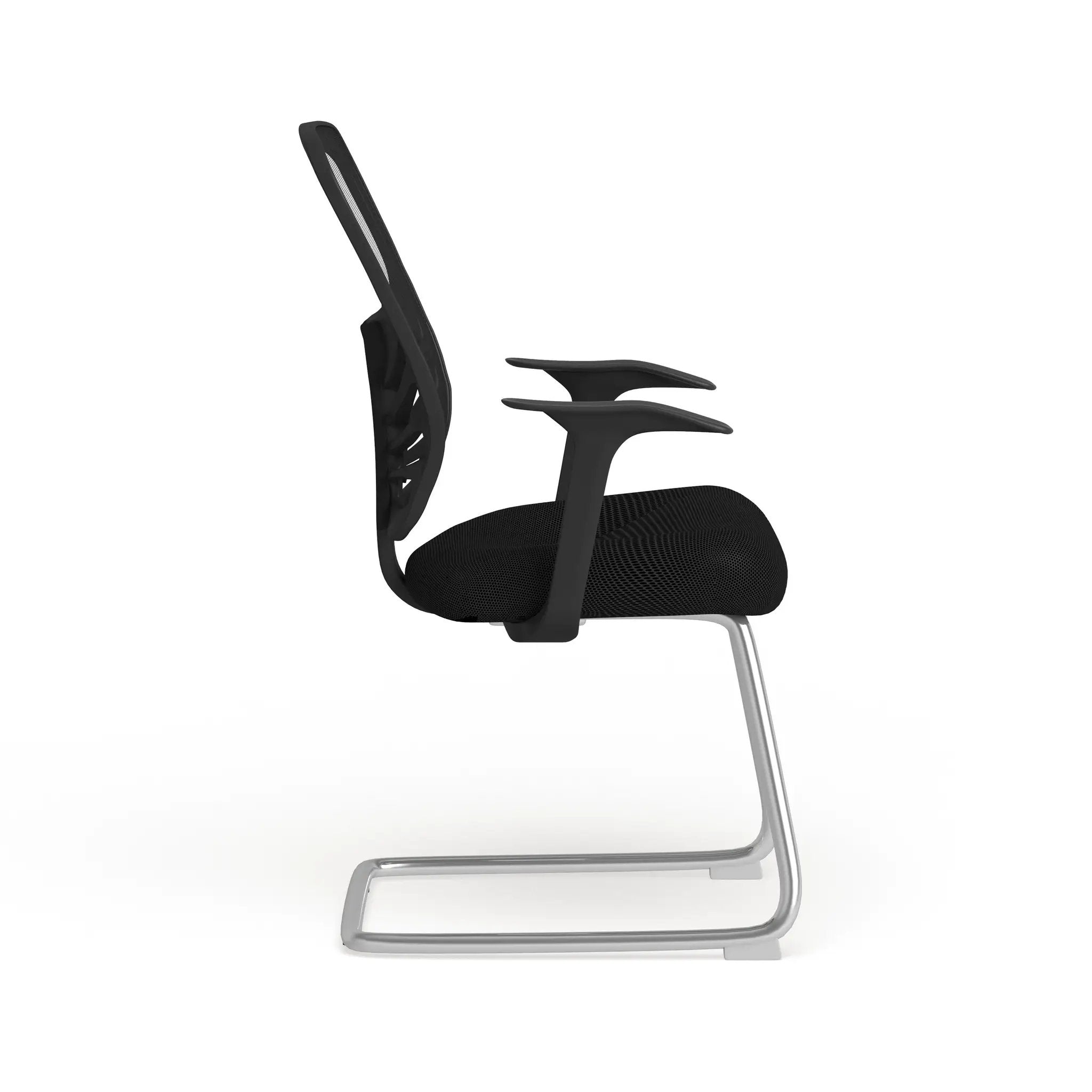 Mesh Side Reception Chair with Chrome Sled Base - Conference Room Chair