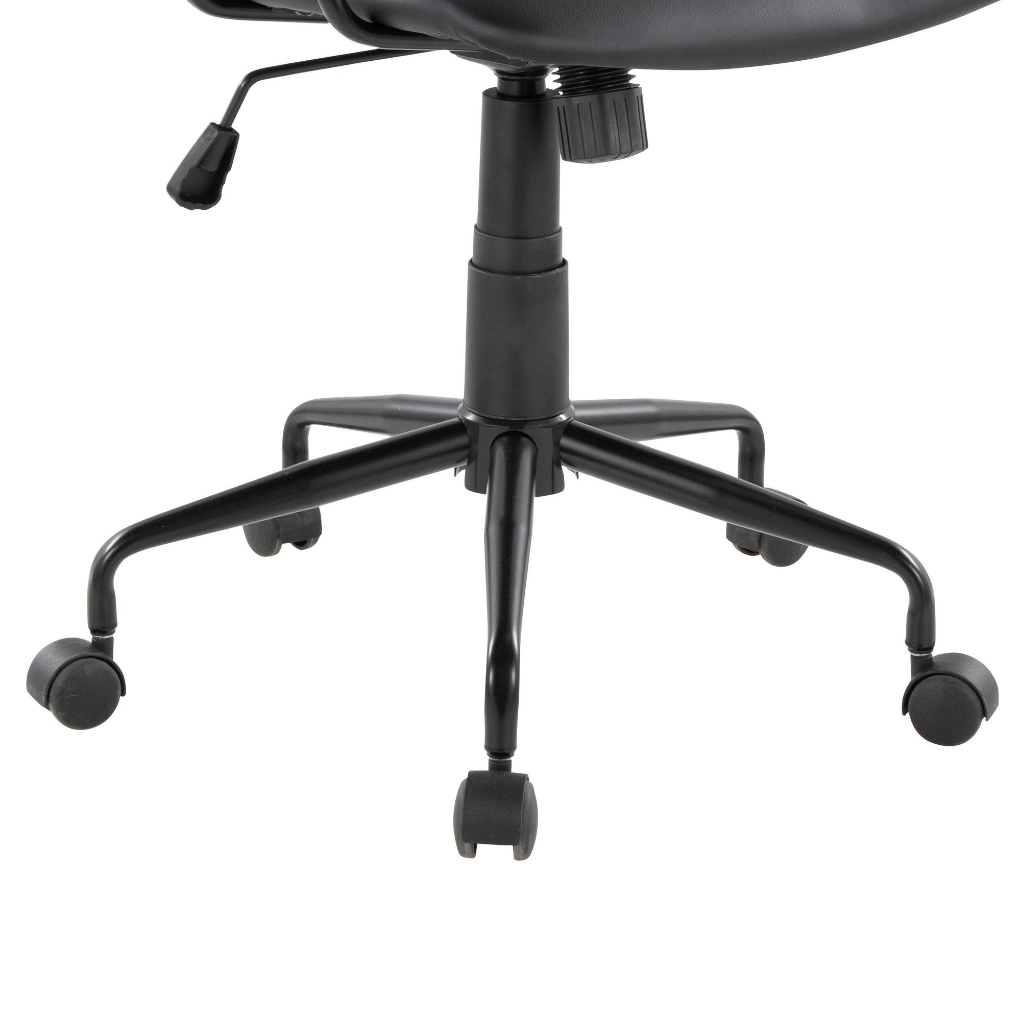 Black office chair - 5-star caster base detail