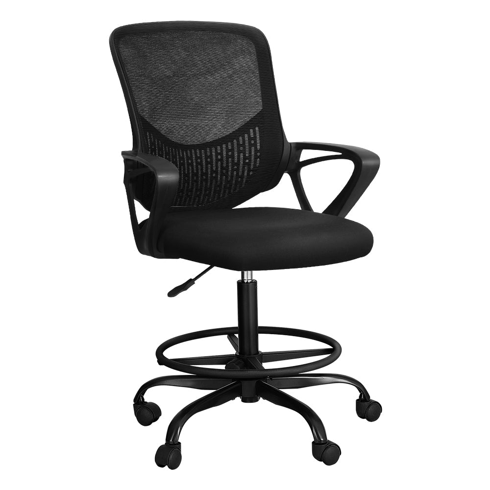 NNEDSZ Office Chair Drafting Stool Computer Standing Desk Mesh Chairs Black-0