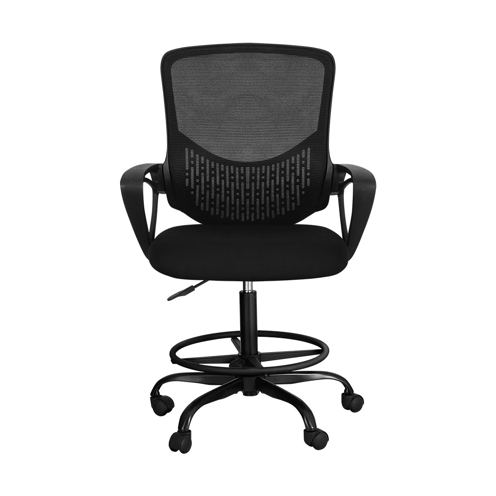 NNEDSZ Office Chair Drafting Stool Computer Standing Desk Mesh Chairs Black-2