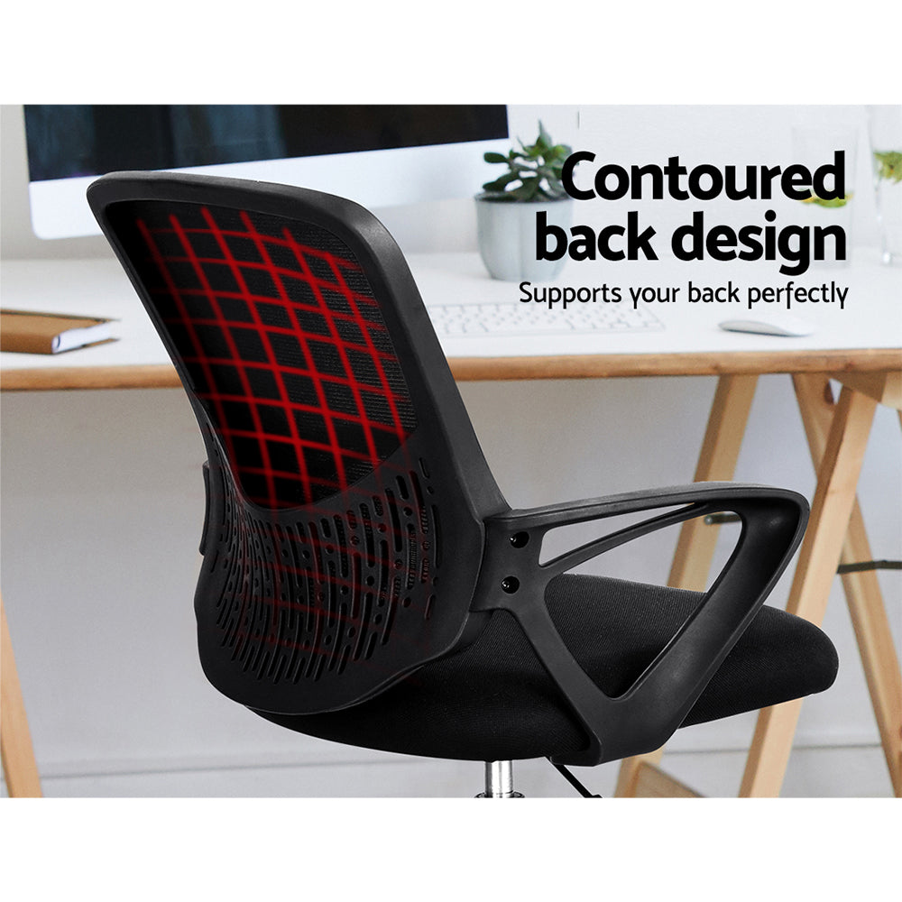 NNEDSZ Office Chair Drafting Stool Computer Standing Desk Mesh Chairs Black-3