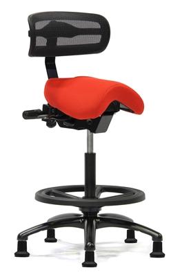 ErgoLab Performer Stealth Studio Stool with Backrest - Platinum-Level Office Chairs
