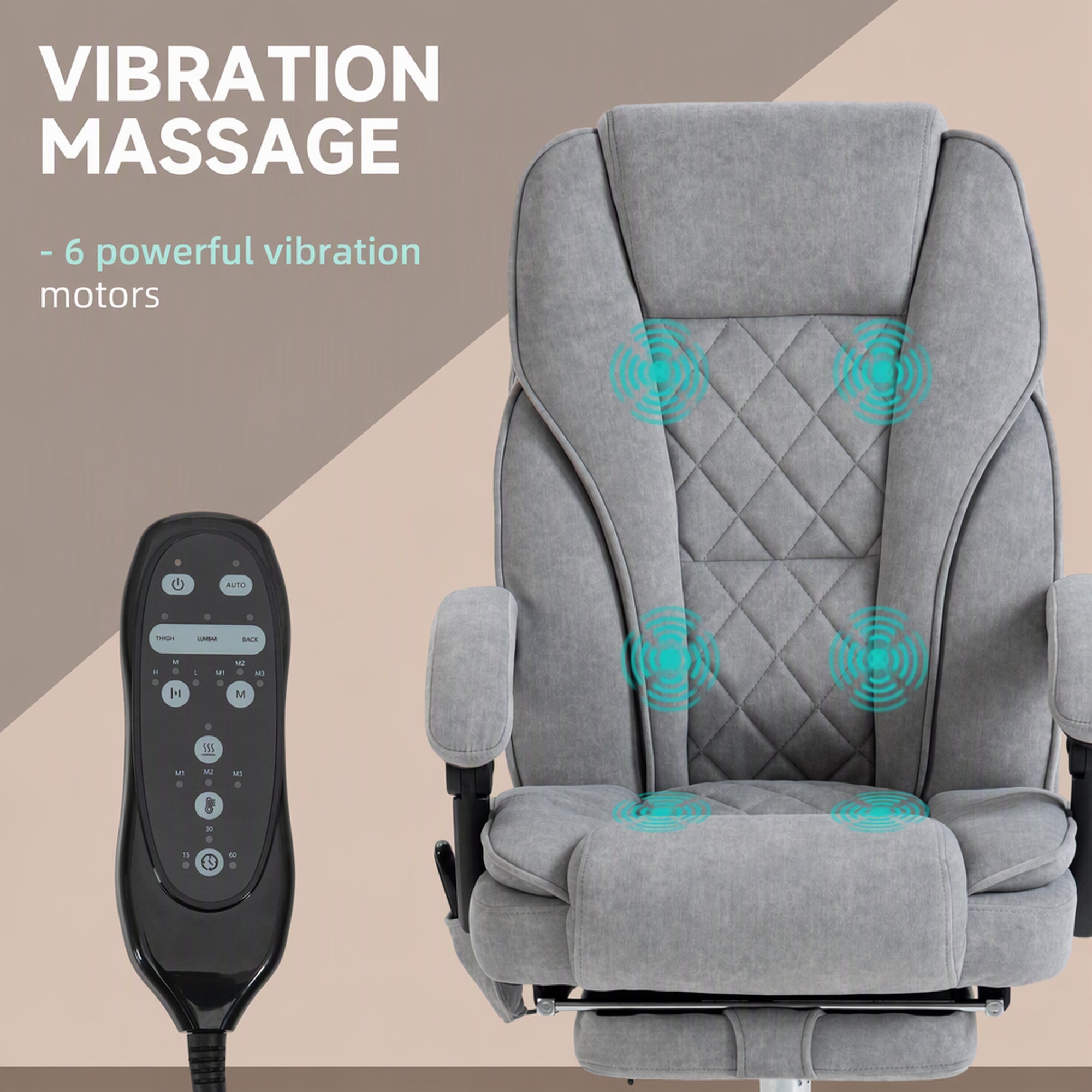6-point vibration massage with wired remote control