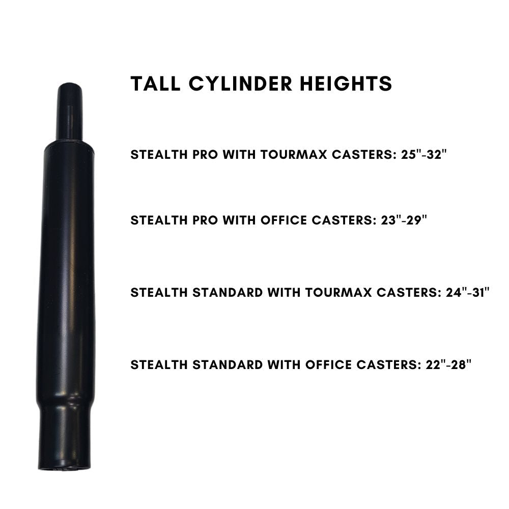 ErgoLab Replacement Gas Lift Cylinder for Stealth Chairs - Platinum-Level Office Chairs