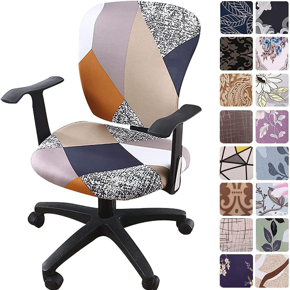 Melaluxe Computer Office Chair Covers - Protective & Stretchable Universal Chair Cover Stretch Rotating Chair Slipcover