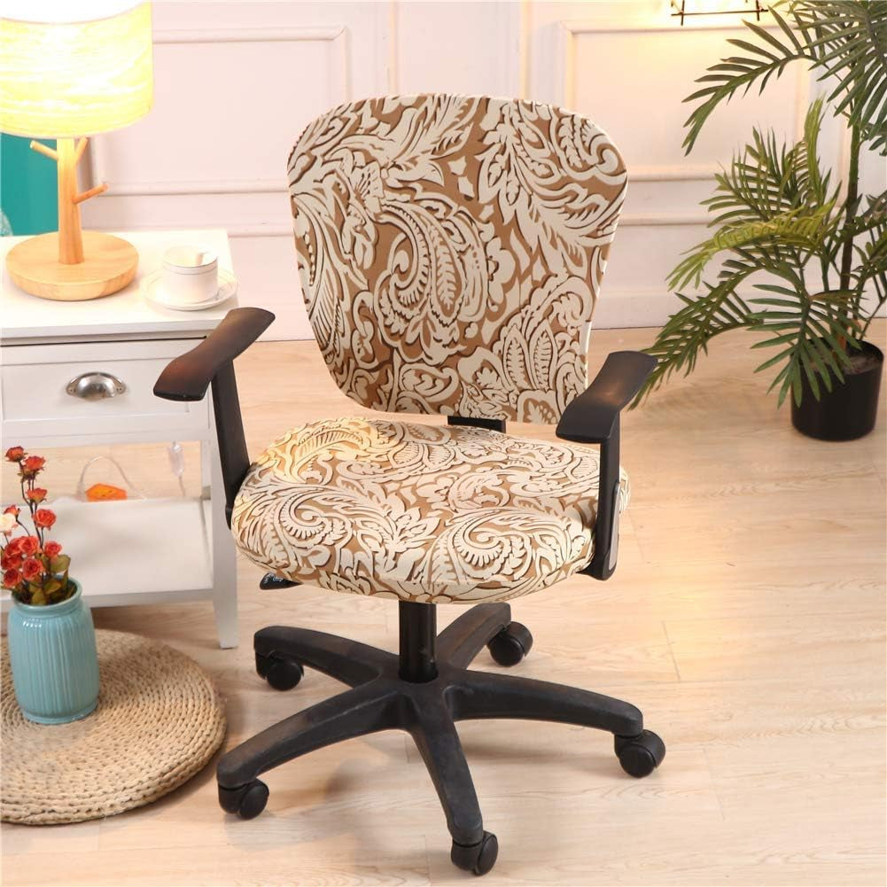 Melaluxe Computer Office Chair Covers - Protective & Stretchable Universal Chair Cover Stretch Rotating Chair Slipcover