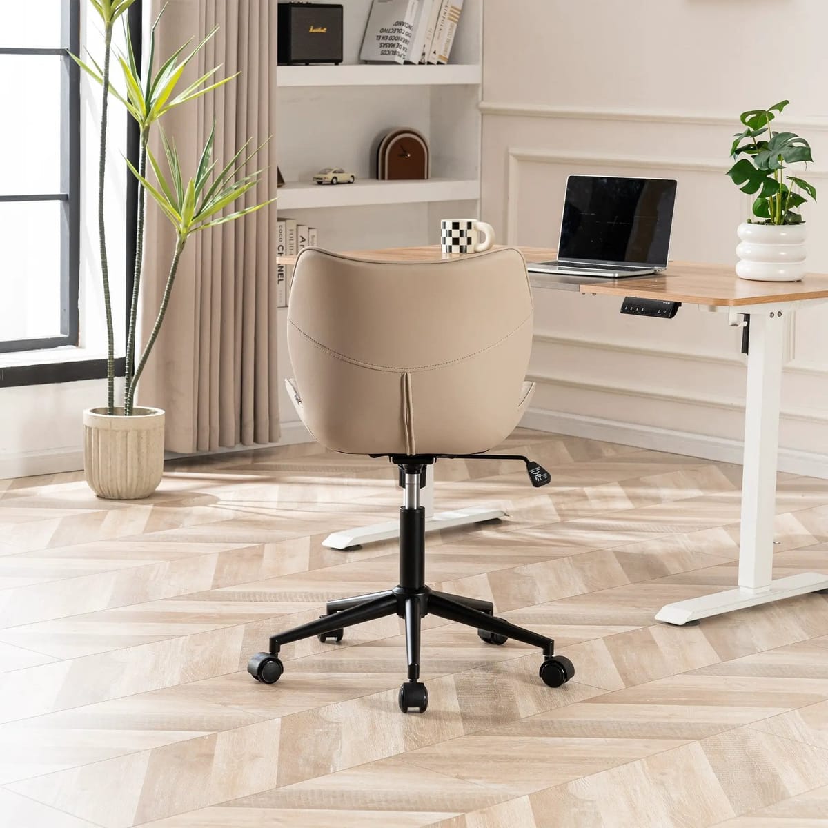 Swivel Armless Desk Chair Office Chairs Makeup Vanity Chair