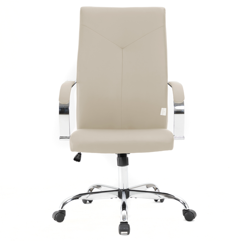 20 PCS Sonora Ergonomic High-Back Leather Desk Office Chair with Chrome Base and Tilt for Home Office - Tan