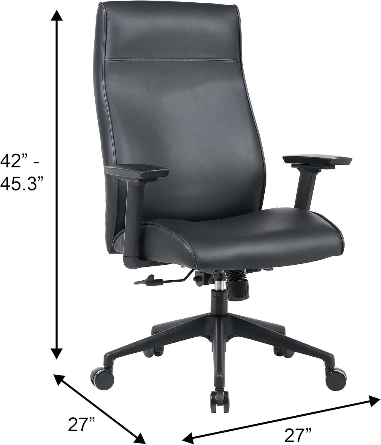 Maxwell Ergonomic Leather Executive Office Chair With Adjustable Height