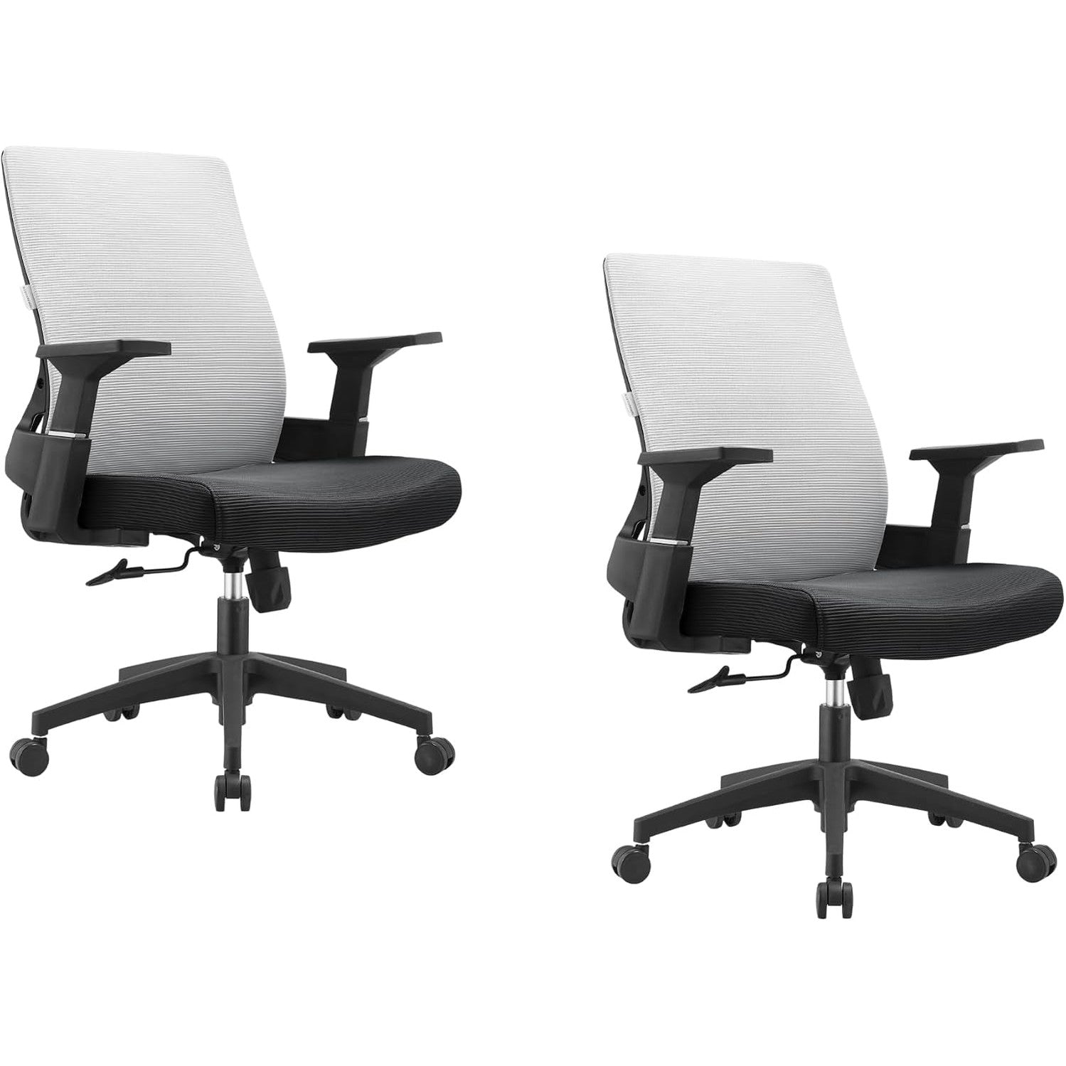 Leisuremod Ergonomic Office Chair, 360 Degree Swivel & Tilt with Rolling Wheels, Adjustable Height, Grey
