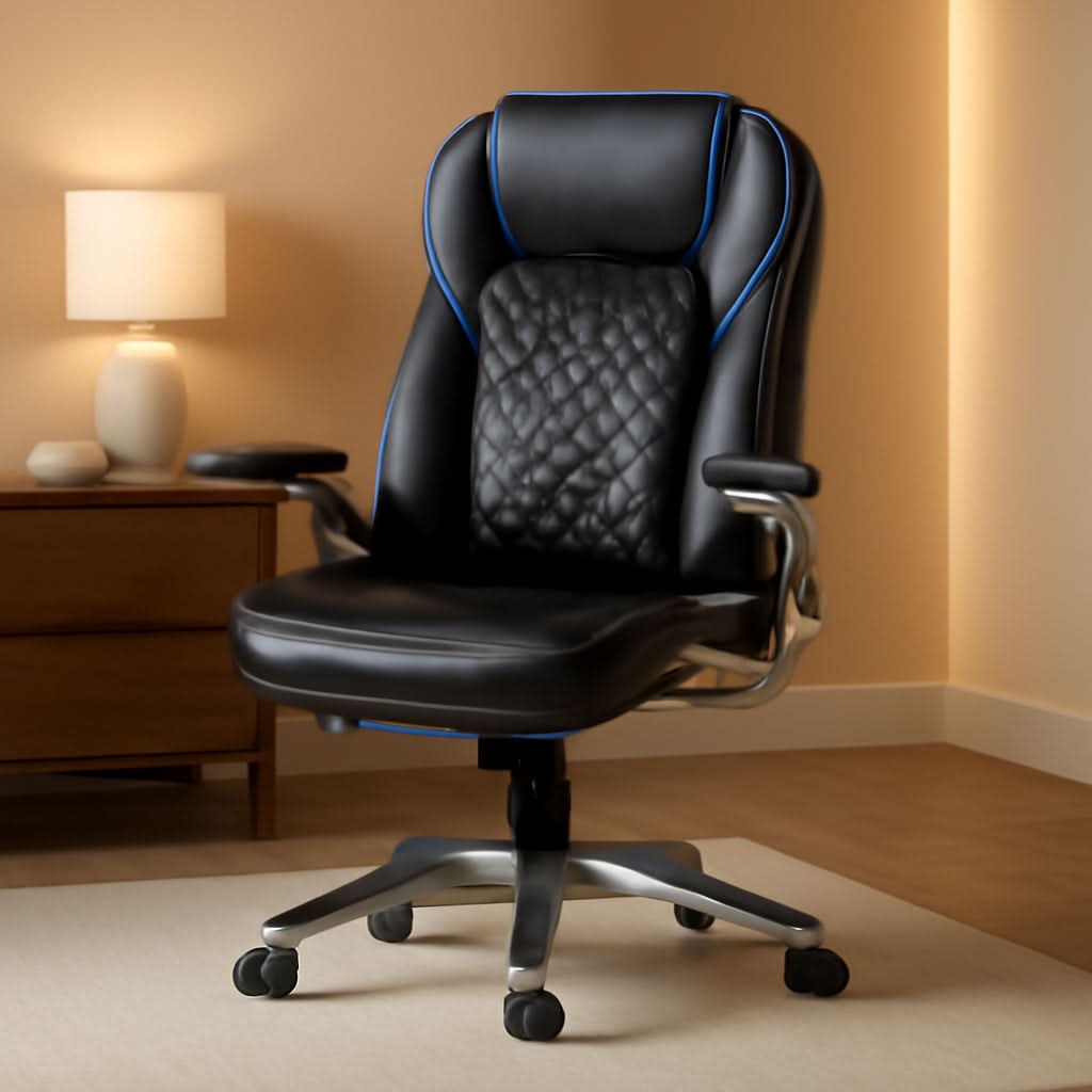 Black Bonded Leather High Back Office Chair - Platinum-Level Office Chairs