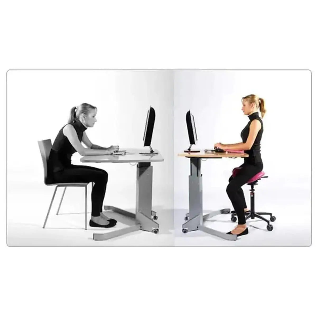 Adjustable Black Saddle Stool With Wheels For Dental Office Salon Clinic Lab Ergonomic Tilt Chair ADS