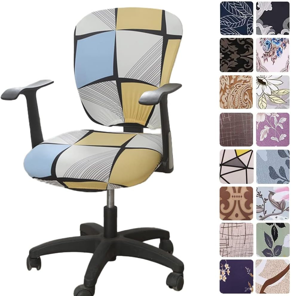 Melaluxe Computer Office Chair Covers - Protective & Stretchable Universal Chair Cover Stretch Rotating Chair Slipcover