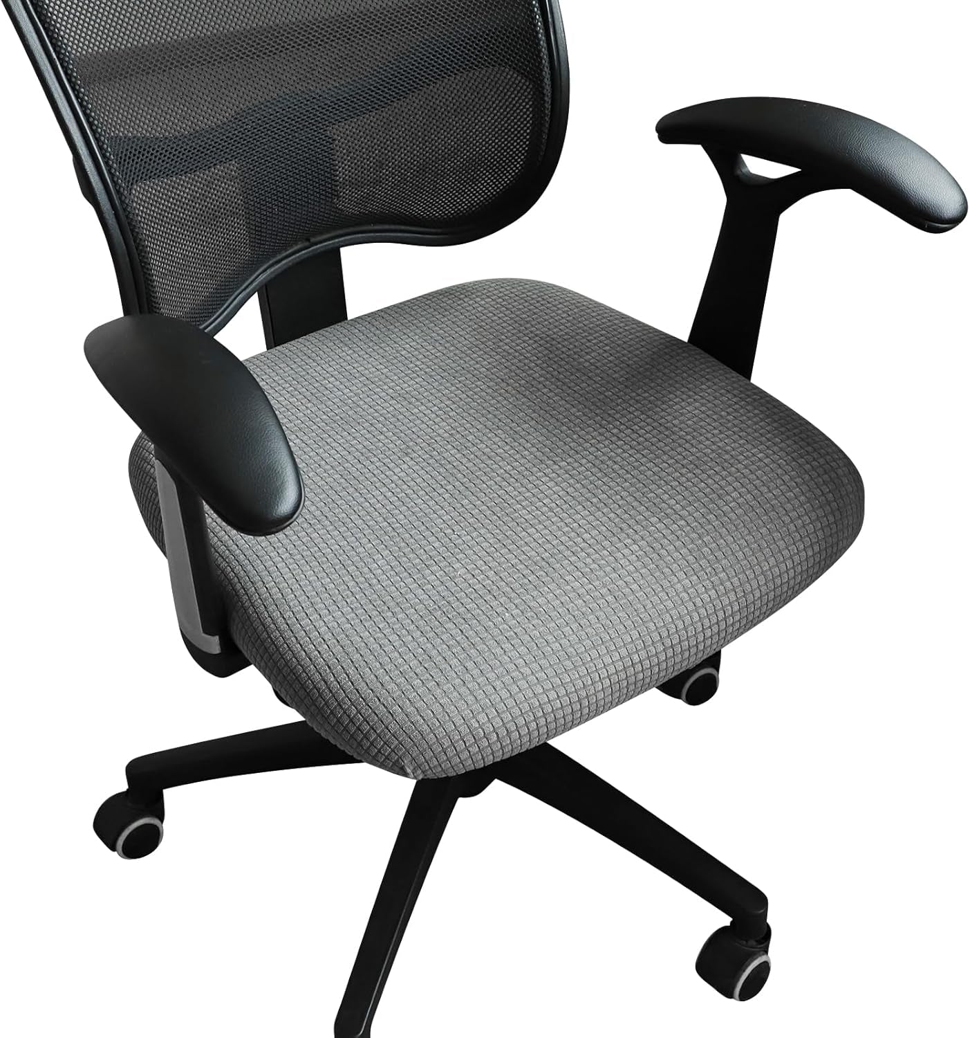 FORCHEER Floral Split Office Chair Covers Two Pieces Stretch Separated Desk Chair Slipcover Washable -Spring Floral