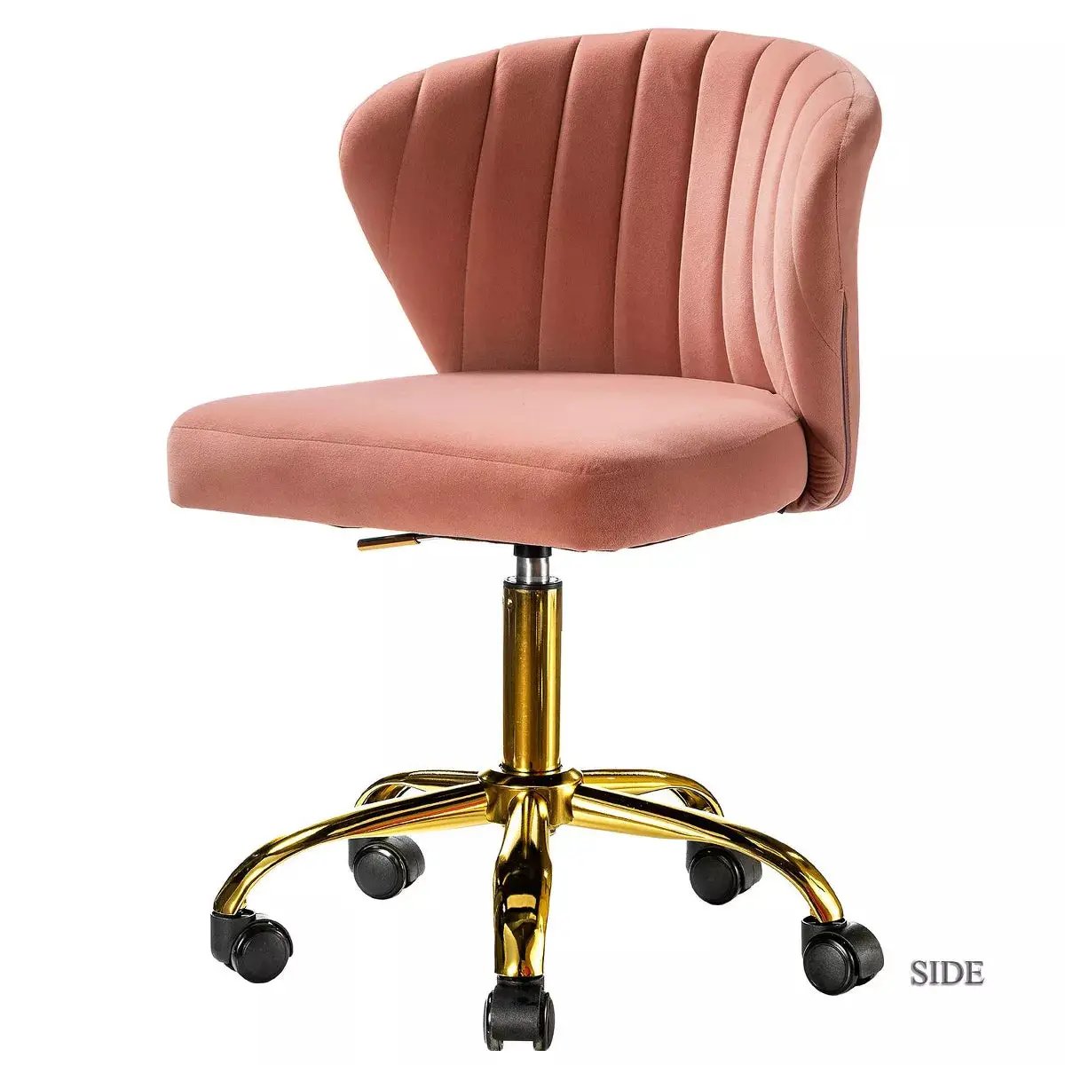 Ilia Comtemperary Swivel Office Chair with Channel Tufted Back | Karat Home