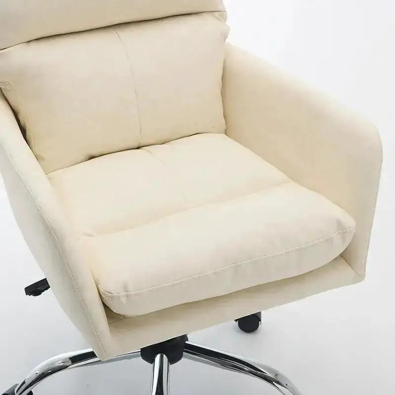 White PU Leather Ergonomic Office Chair - Adjustable White - Platinum-Level Office Chairs