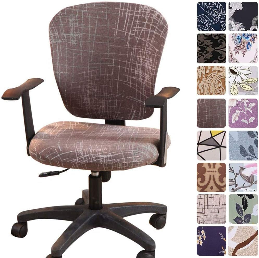 Melaluxe Computer Office Chair Covers - Protective & Stretchable Universal Chair Cover Stretch Rotating Chair Slipcover