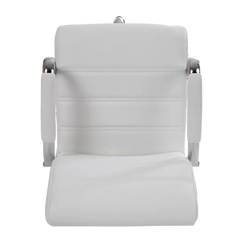 Adjuto Ergonomic Upholstered Mid-Back Swivel Office Chair with Foot Ring