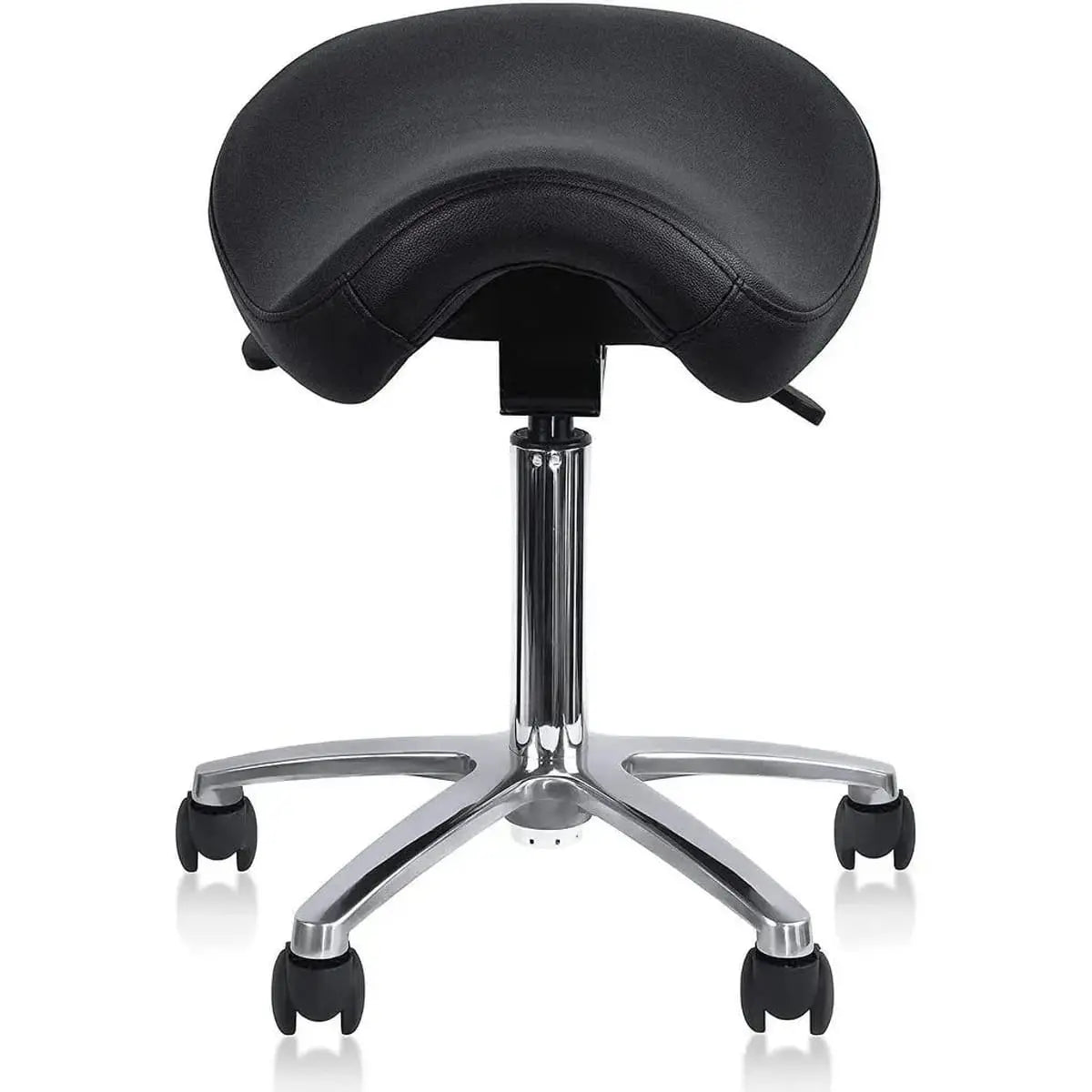 Adjustable Black Saddle Stool With Wheels For Dental Office Salon Clinic Lab Ergonomic Tilt Chair ADS