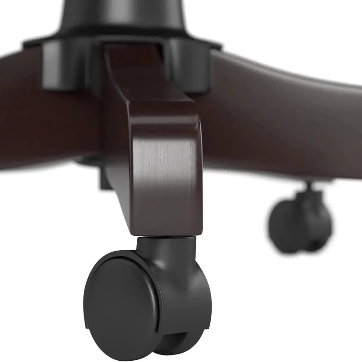 Arden Lane Black Leather Tufted High-Back Executive Office Chair Ergonomic Swivel Rolling Casters ADS